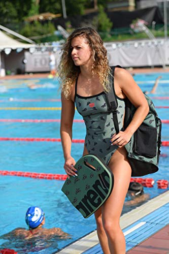 ARENA Cactus - Bañador Deportivo para Mujer, Mujer, Traje de baño de una Sola Pieza, 002457, Color Negro y Amarillo, 40