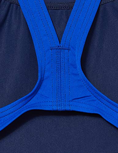 ARENA Double Side Panels Swim Pro - Bañador Deportivo para Mujer, Mujer, 003160, Navy/Neon Blue/White, 36