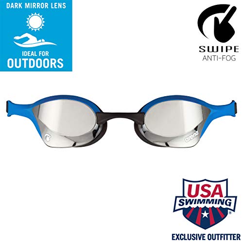 ARENA Gafas Cobra Ultra Swipe Mirror Natación, Unisex niños, Silver/Blue, Talla Única