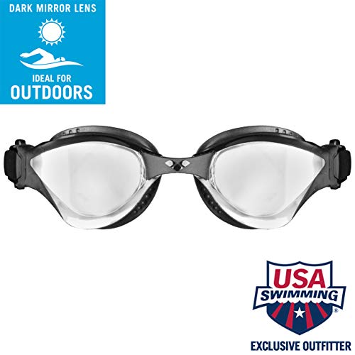 Arena Gafas de natación para triatlón arena unisex Cobra Tri Mirror, silver-black-black, one size gafas de natación, Unisex adulto, silver-black-black, one size