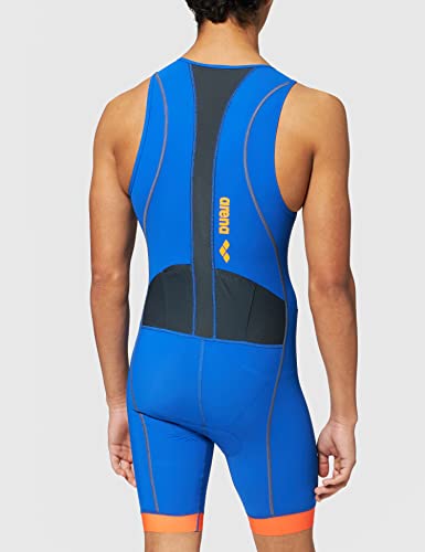 ARENA Herren Triathlon Anzug ST 2.0 mit Frontreißverschluss Traje de triatlón, Hombre, Azul y Naranja, Medium