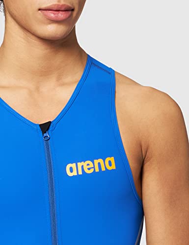 ARENA Herren Triathlon Anzug ST 2.0 mit Frontreißverschluss Traje de triatlón, Hombre, Azul y Naranja, Medium