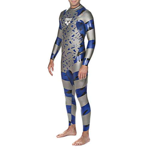 ARENA Herren Triathlon Neoprenanzug SAMS Carbon Traje de Neopreno, Hombre, Plateado y Negro, Medium