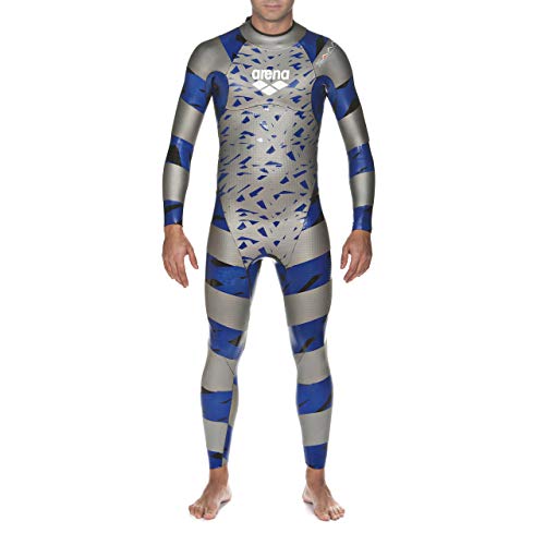 ARENA Herren Triathlon Neoprenanzug SAMS Carbon Traje de Neopreno, Hombre, Plateado y Negro, Medium