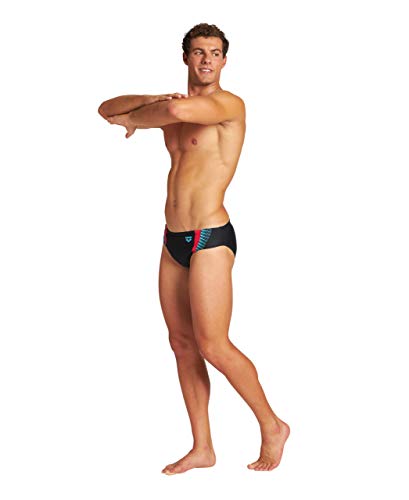 Arena M Threefold Brief, Bañador Hombre, Negro (Black/Black/Anguria), 90