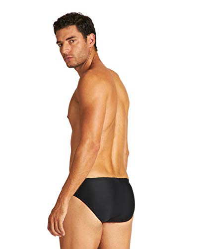 Arena M Threefold Brief, Bañador Hombre, Negro (Black/Neon Blue/Soft Green), 80