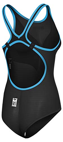 Arena Powerskin Carbon Duo Top Racing - Bañador de una pieza - 002757-532-32, Powerskin Carbon Duo Top Racing Bañador, 32, Negro y turquesa.