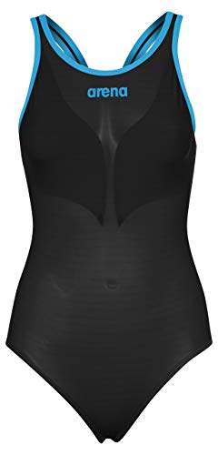 Arena Powerskin Carbon Duo Top Racing - Bañador de una pieza - 002757-532-32, Powerskin Carbon Duo Top Racing Bañador, 32, Negro y turquesa.