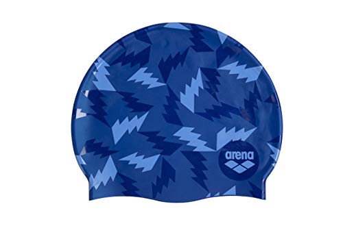 ARENA Print 2 Swim Caps, Adultos Unisex, Azul, TU