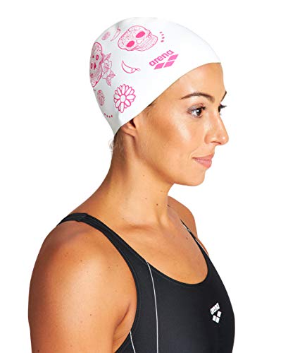 Arena Reversible Cap Swim Caps, Adultos Unisex, Verde / Estampado, TU