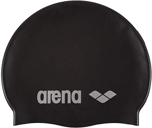 ARENA Swedix Gafas de Natación, Unisex Adulto, Transparente/Azul, Universal + Classic Gorro De Natación, Unisex Adulto, Negro (Black/Silver), Talla Única