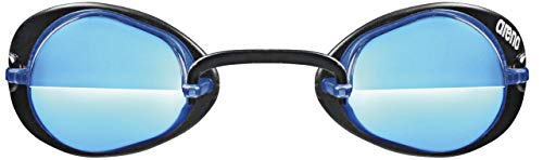 Arena Swedix Mirror Gafas de Natación, Unisex Adulto, Negro/Azul (Smoke), Universal