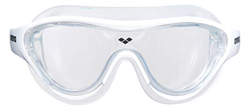 ARENA The One Mask JR Gafas, Unisex-Baby, Clear-White-Lightblue, No Size