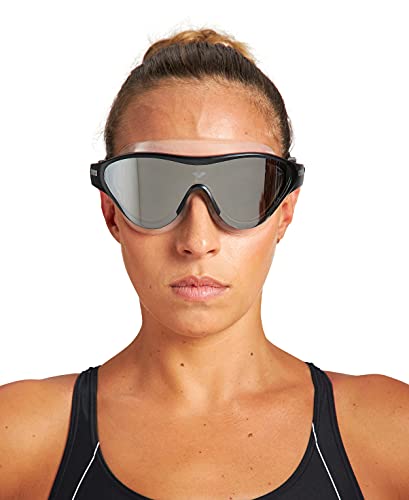 ARENA The One Mask Mirror Gafas, Unisex-Adult, Silver-Black-Black, No Size