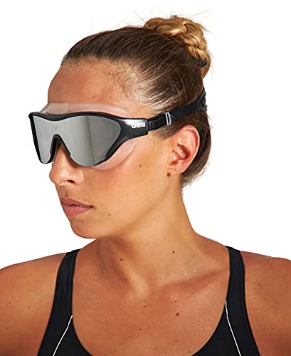 ARENA The One Mask Mirror Gafas, Unisex-Adult, Silver-Black-Black, No Size