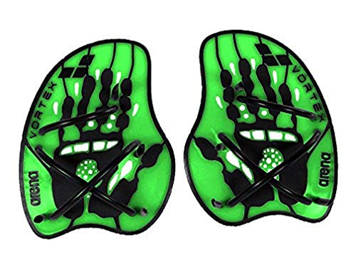 Arena Vortex Evolution Palas de Mano para Natación, Unisex, Verde (Acid Lime/Black), M