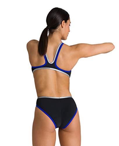 ARENA W Electric One Piece, Mujer, Black/Neon Blue/Silver, 30