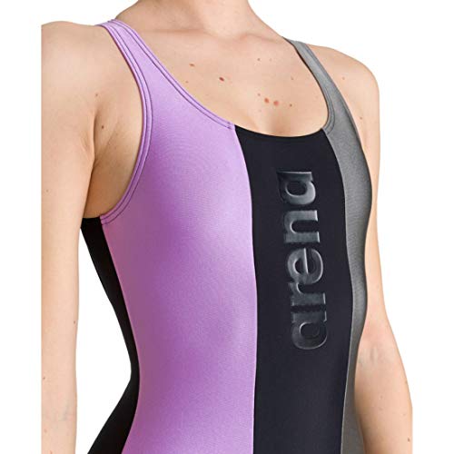 ARENA W Just O Back One Piece, Mujer, Shark/Black/provenza, 40