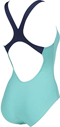 ARENA W Solid Swim Pro - Bañador Deportivo para Mujer, Color Mint/Navy, Talla 42