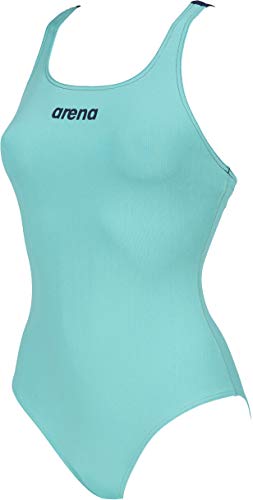 ARENA W Solid Swim Pro - Bañador Deportivo para Mujer, Color Mint/Navy, Talla 42