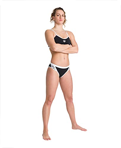 ARENA W Team Stripe Two Pieces Bikini Set, Womens, Black/White, 36