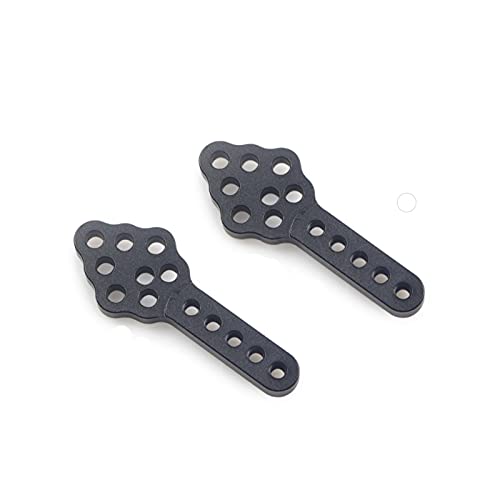 Argerrant 4 unids Ángulo Ajustable Aluminio Amortiguador Arosops Ajuste de Altura Ajuste Montaje para 1/10 RC Axial SCX10 90046 D90 Partes de actualización (Color : Negro)