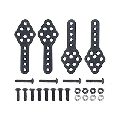 Argerrant 4 unids Ángulo Ajustable Aluminio Amortiguador Arosops Ajuste de Altura Ajuste Montaje para 1/10 RC Axial SCX10 90046 D90 Partes de actualización (Color : Negro)