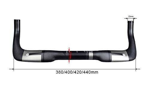 Ariyalk Manillar de Bicicleta Aleación de Aluminio Anti-óxido Duradero Riel Extra Largo Manillar para Ciclismo de montaña