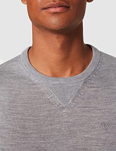 Armani Exchange 8nzm3a suéter, Gris (Alloy Htr Bc06 3901), XX-Large para Hombre