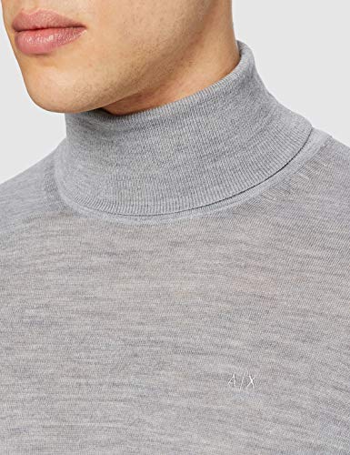 Armani Exchange 8nzm3c Camiseta Cuello Alto, Gris (Alloy Htr Bc06 3901), XX-Large para Hombre