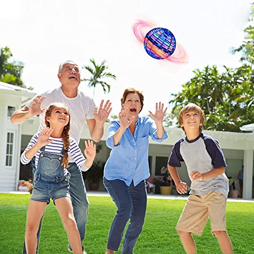 Arte Volando la Pelota de Juguete, Volando orbe, con luz LED giratoria para niños y Adultos, Mini Drone Mini Drone Juego al Aire Libre para 6 Niñas Niñas Red