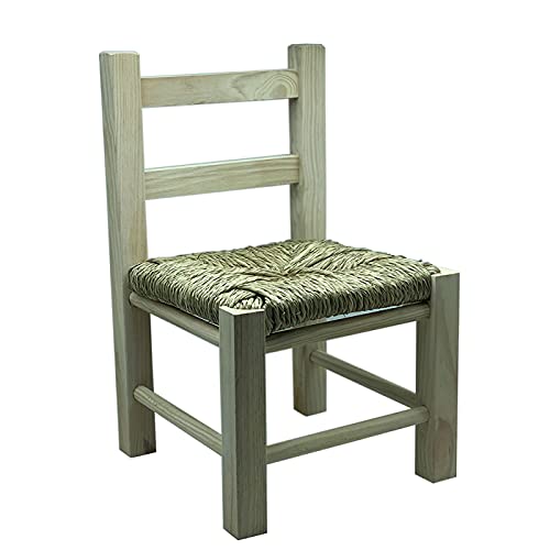 Artema - Silla pequeña Rafia para niño o decoración de Color Surtido y de 39 x 22 x 25 cm. Taburete con Respaldo para niños de Madera y Mimbre. Silla Baja para Distintos usos