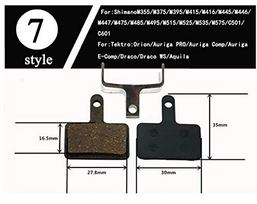 ARUNDEL SERVICES EU 2 Pares Pastillas de Freno Shimano Tektro Orion Auriga Pro. Comp. E-Comp Draco WS Aquila M355 M375 M395 M415 M416 M445 M446 M447 M475 M45 M515 M525 M535 M575 C501 C601