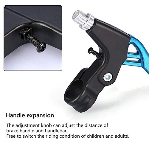 ASEOK Manija de Freno de Bicicleta Mountain Road Bike Palanca de Freno Manillar Frenos Universales para Bicicletas, Aleación de Aluminio Freno de Bicicleta 2.2cm Diámetro Un Par (Azul)