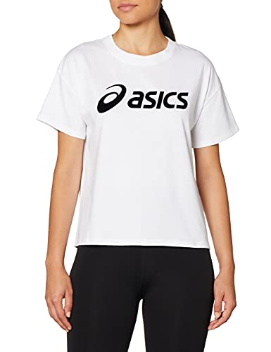 ASICS 2032A984 Camiseta para Mujer, Blanco, Talla S