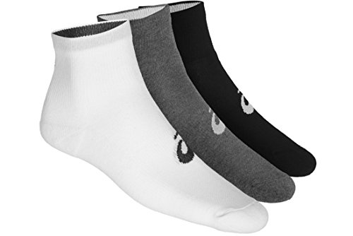 ASICS 3PPK Quarter Sock Calcetines, Negro (Black 155205-0701), 45-46 Unisex Adulto