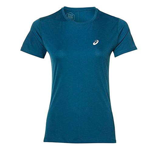 ASICS Camiseta Silver SS Top Azul Mujer