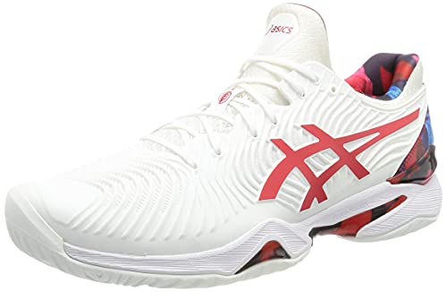 ASICS Court FF Novak Clay L.e, Zapatos de Tenis Hombre, Blanc Rouge Vif, 47 EU