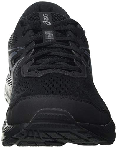 Asics Gel-Contend 7, Road Running Shoe Hombre, Black/Carrier Grey, 46 EU