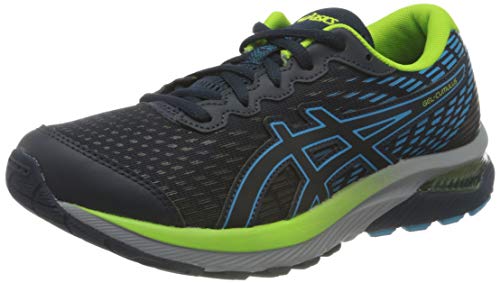 ASICS Gel-Cumulus 22 GS, Zapatillas para Correr, French Blue Hazard Green, 33 EU