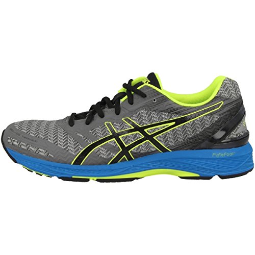 Asics Gel-DS Trainer 22, Zapatillas de Deporte Hombre, Gris (Carbon/Black/Safety Yellow), 41.5 EU