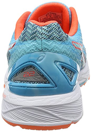 Asics Gel-DS Trainer 22, Zapatillas de Running Mujer, Azul, Coral, Blanco, 36 EU