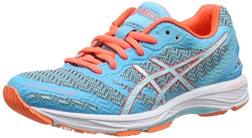 Asics Gel-DS Trainer 22, Zapatillas de Running Mujer, Azul, Coral, Blanco, 36 EU