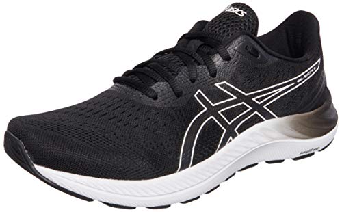 Asics Gel-Excite 8, Road Running Shoe Hombre, Black/White, 44 EU