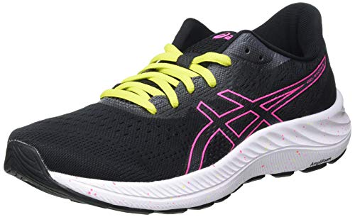 Asics Gel-Excite 8, Road Running Shoe Mujer, Black/Hot Pink, 36 EU