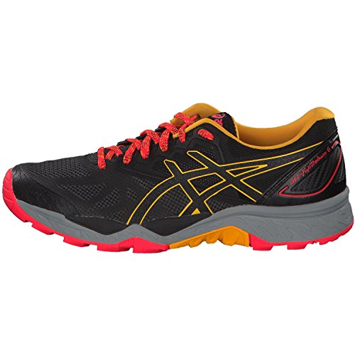 Asics Gel-Fujitrabuco 6, Zapatillas de Running Mujer, Negro (Black/Amber 001), 36 EU