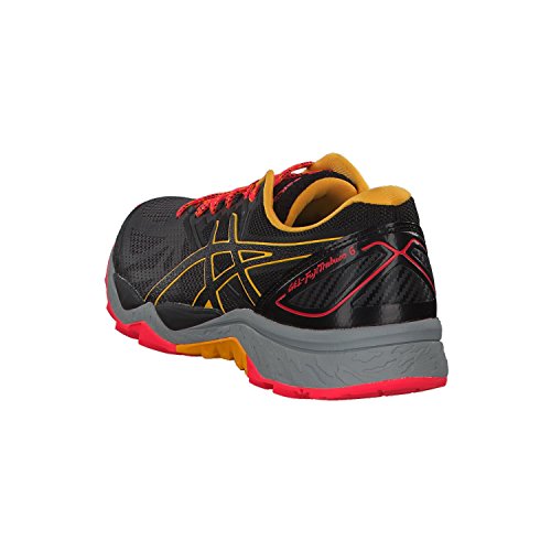 Asics Gel-Fujitrabuco 6, Zapatillas de Running Mujer, Negro (Black/Amber 001), 36 EU