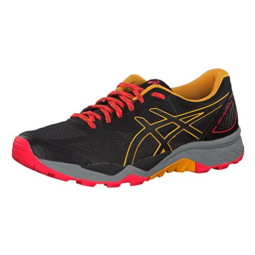 Asics Gel-Fujitrabuco 6, Zapatillas de Running Mujer, Negro (Black/Amber 001), 36 EU