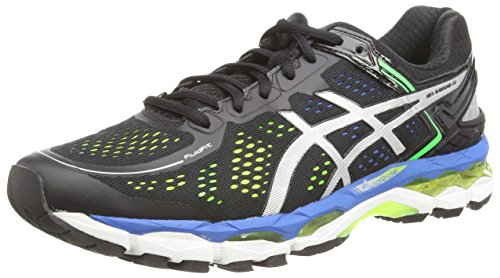 ASICS Gel-Kayano 22 - Zapatillas de Running para Hombre, Color Negro (Black/Silver/Flash Yellow 9093), Talla 40