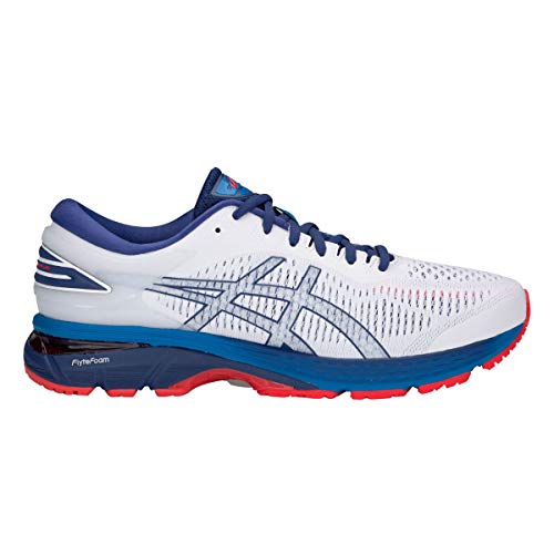 Asics Gel-Kayano 25, Zapatillas de Entrenamiento Hombre, Azul (White/Blue Print 100), 42 EU